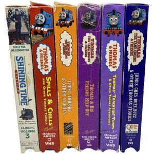 6 Thomas The Tank Engine & Friends VHS Tapes Trains Children’s George Carlin